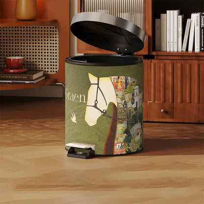Lychee Texture Equestrian Leather Trash Can - image 3