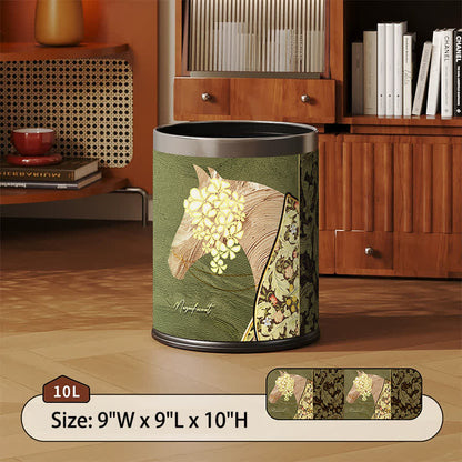 Magnificent Horse Lychee Texture Leather Bin - Standard - 9"W x 9"L x 10"H - image 2