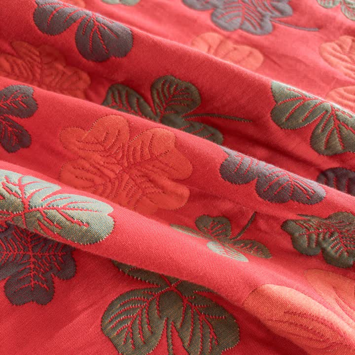 Four-leaf Clover Cotton Gauze Quilt Blanket - image 13