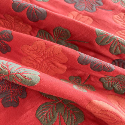 Four-leaf Clover Cotton Gauze Quilt Blanket - image 13