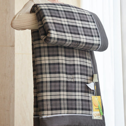 Ownkoti Gingham Pure Cotton Quilt Set - Dark Grey - Quilts - King - image 5
