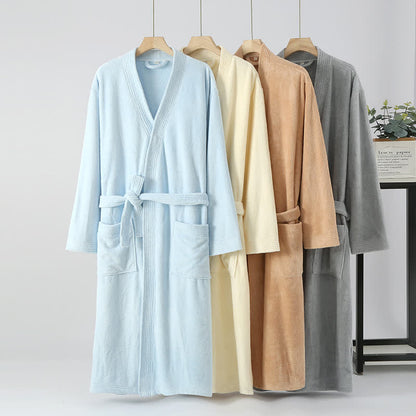 His & Hers Solid Color Absorbent Bath Robe - image 1