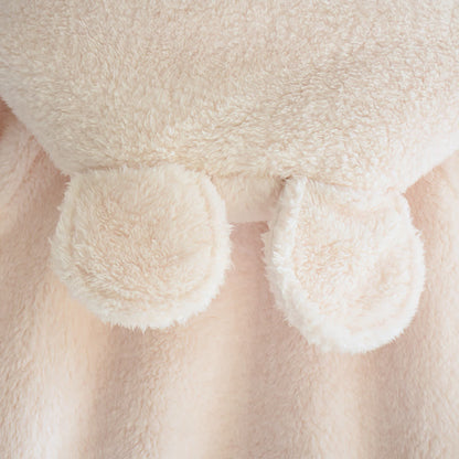 Minimalist Style Solid Color Hooded Robe - image 6