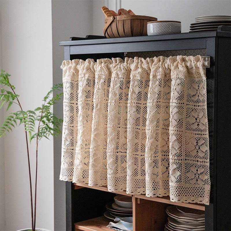 Bohemian Windmill  Pattern Crochet Tier Curtain - image 0