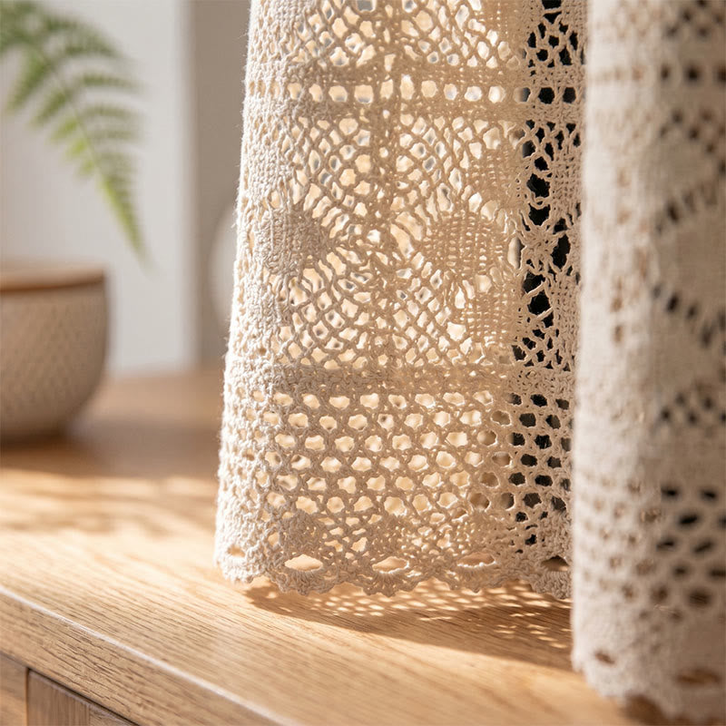 Bohemian Windmill  Pattern Crochet Tier Curtain - image 1