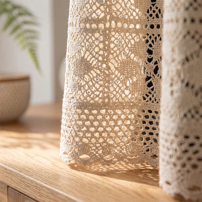 Bohemian Windmill  Pattern Crochet Tier Curtain - image 1