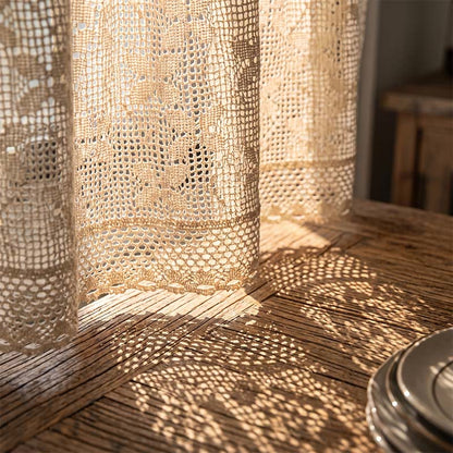 Four-Leaf Clover Crochet Tier Curtain - image 2