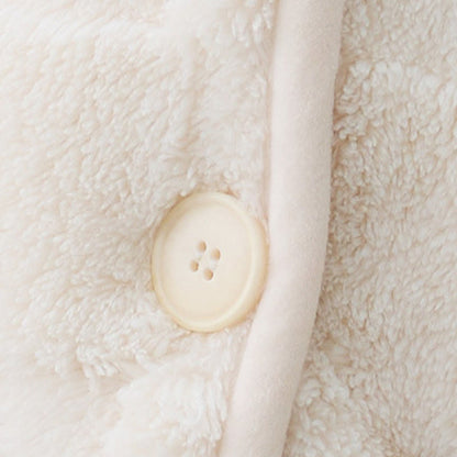 Solid Plush Checkered Texture Hooded Robe - image 7