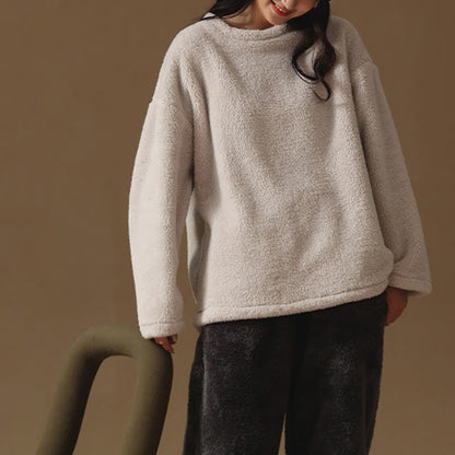 Couple Matching Minimalist Flannel Pullover Pajamas - image 8