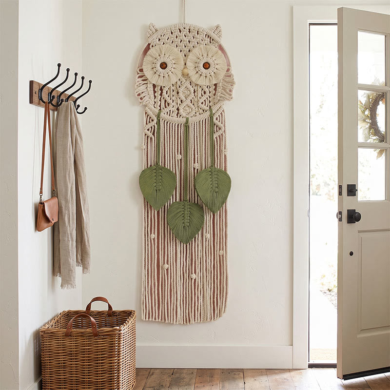 Handmade Macrame Owl Wall Hanging - image 1