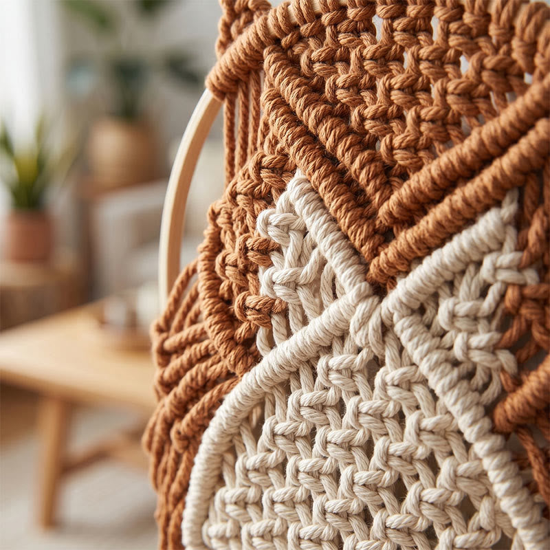 Nordic Warmth Macrame Owl Wall Hanging - image 2