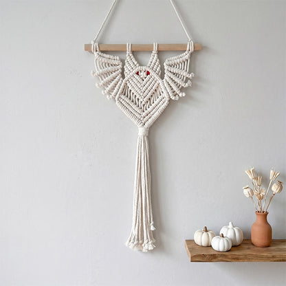 Gothic Bat Plant Hanger Wall Hanging - White - 30cm x 50cm - image 0