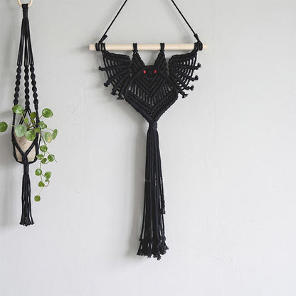 Gothic Bat Plant Hanger Wall Hanging - Black - 30cm x 50cm - image 2