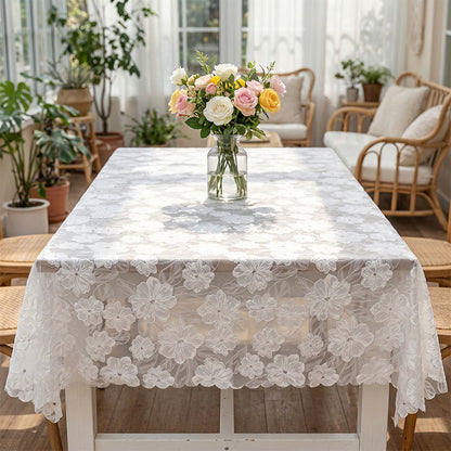 Camellia Lace Jacquard Tablecloth - image 1