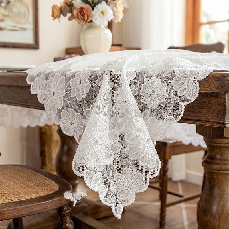 Camellia Lace Jacquard Tablecloth - image 2