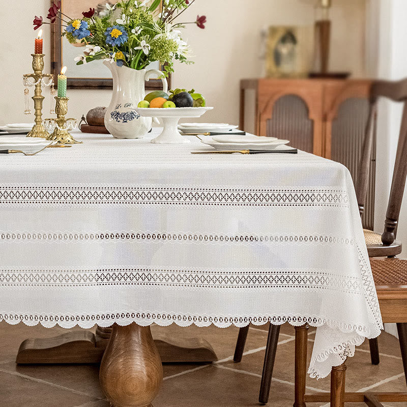 Rustic Lace Thousand Wheat Tablecloth - 55" x 118" - image 0