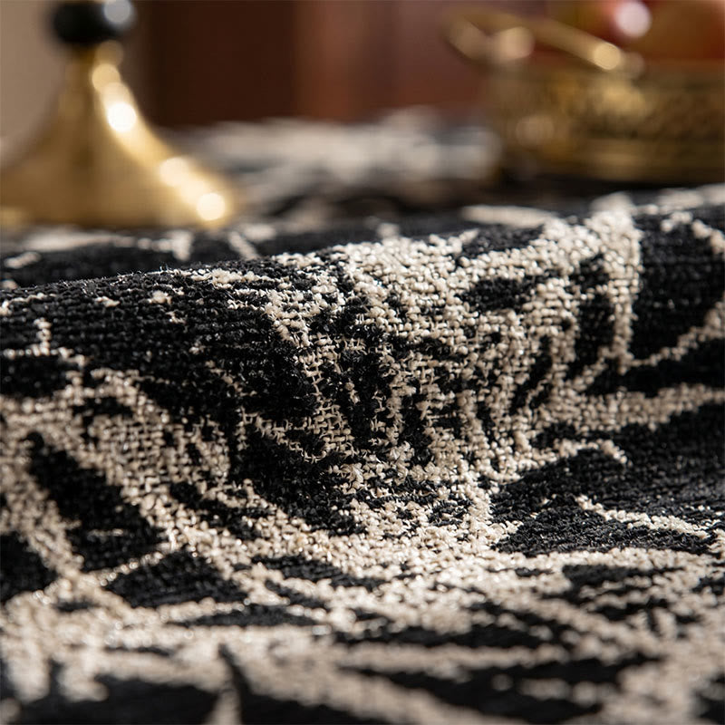 Vintage Bamboo Jacquard Tassel Tablecloth - image 5