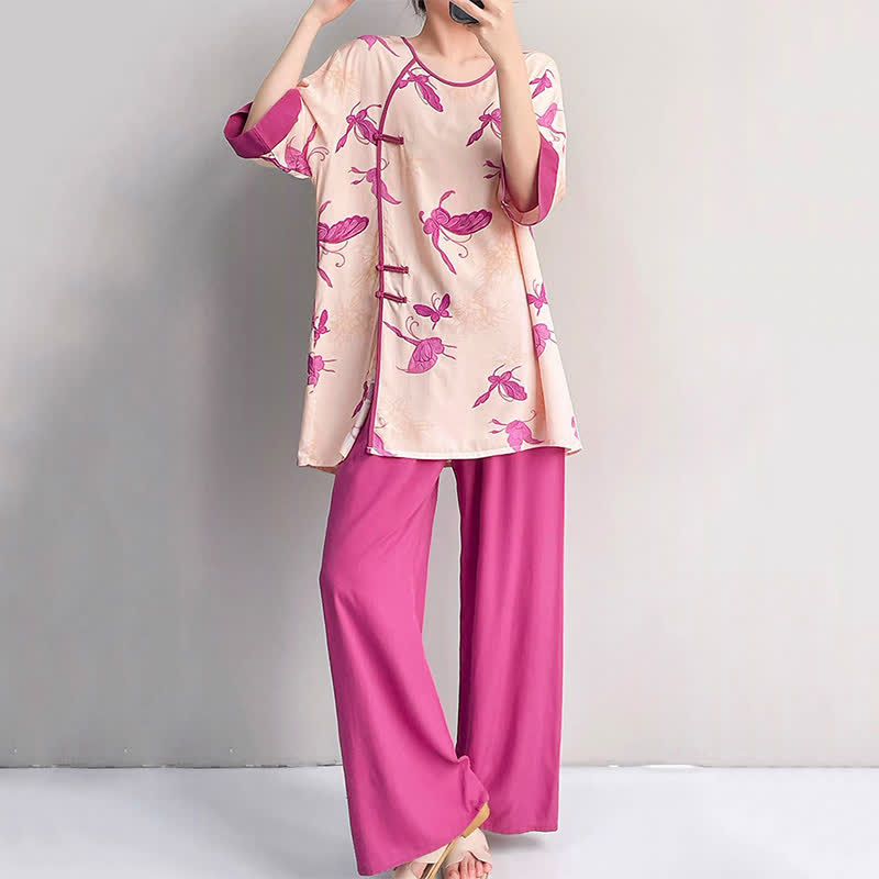 Ownkoti Artsitic Butterfly Eastern-Inspired Loungewear Set - image 5