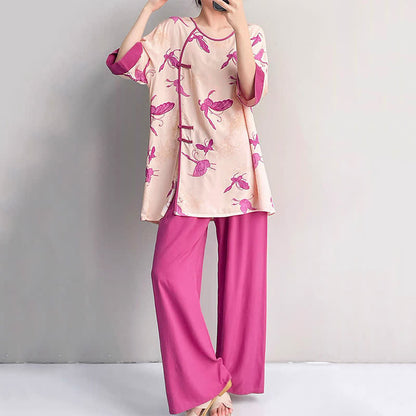 Ownkoti Artsitic Butterfly Eastern-Inspired Loungewear Set - image 5