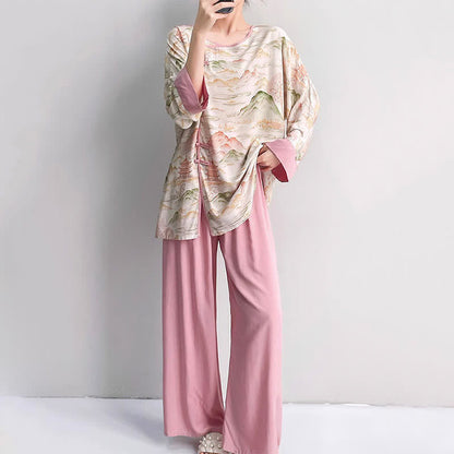 Ownkoti Oriental Landscape Eastern-Inspired Loungewear Set - image 4