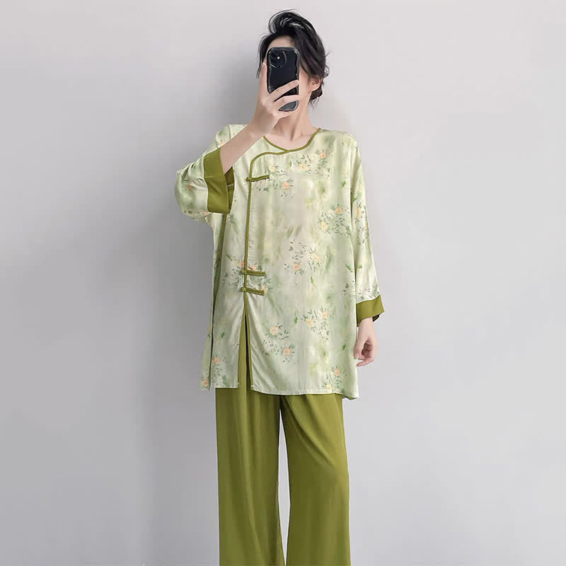 Ownkoti Fresh Floral Eastern-Inspired Pajama Set - image 4