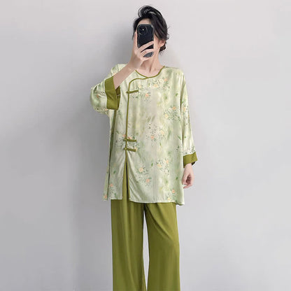 Ownkoti Fresh Floral Eastern-Inspired Pajama Set - image 4