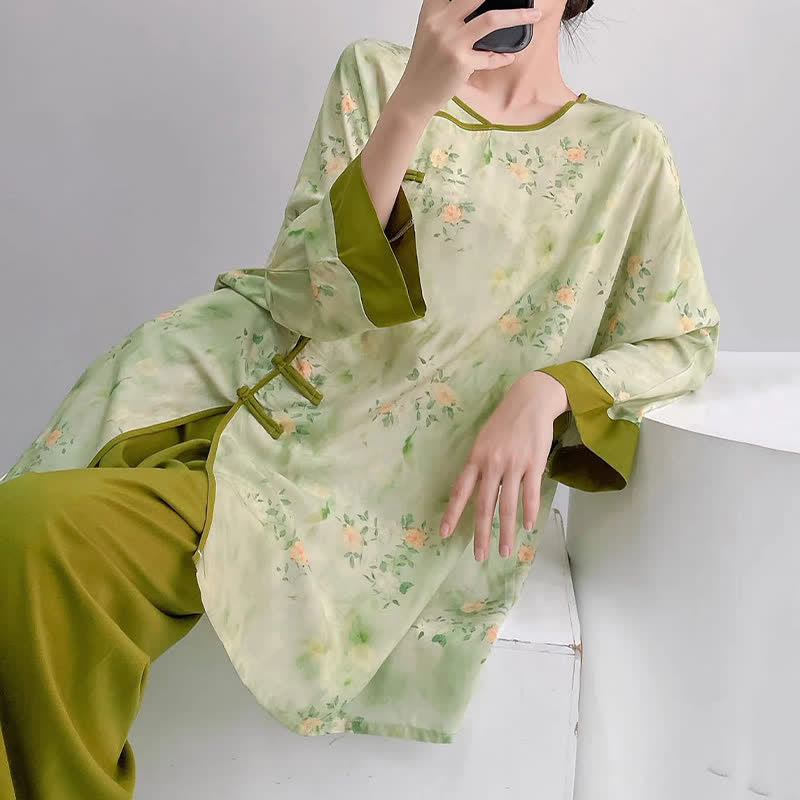 Ownkoti Fresh Floral Eastern-Inspired Pajama Set - image 2