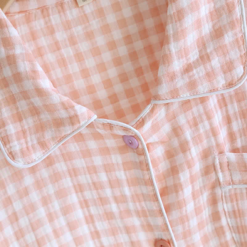 Gingham Pure Cotton Pajama Set - image 5