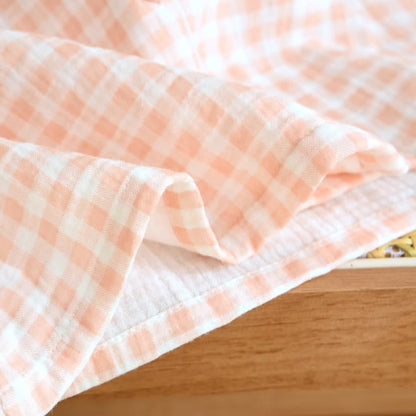 Gingham Cotton Gauze Pajamas with Colorful Buttons - image 12