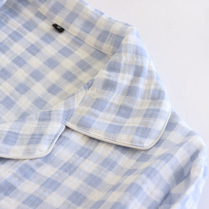 Matching Couples Plaid Cotton Gauze Pajamas - image 9