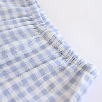Matching Couples Plaid Cotton Gauze Pajamas - image 15