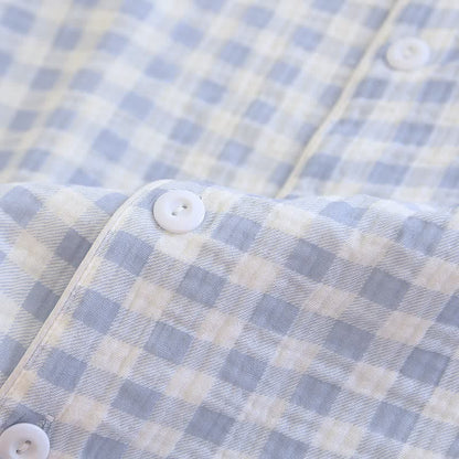 Matching Couples Plaid Cotton Gauze Pajamas - image 12