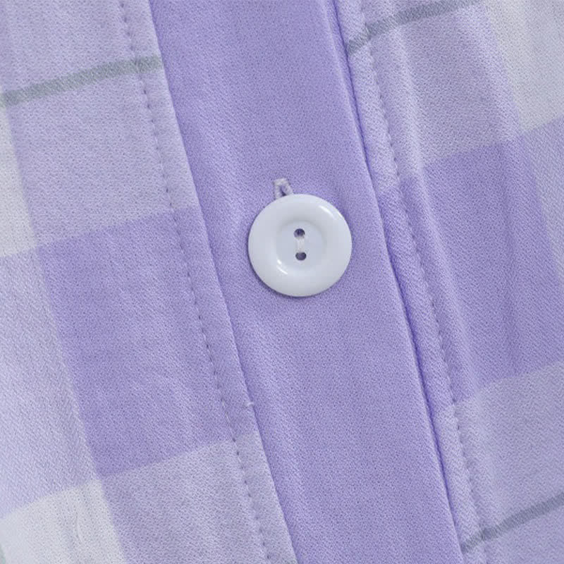 Plaid Cotton Gauze Button-Front Pajama Set - image 19