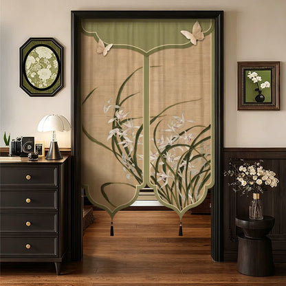 Ownkoti Oriental Orchid Aesthetic Door Curtain - One-piece - 39"W x 59"L - image 5