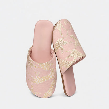 Jacquard Animal Closed-ToeIndoor Slippers - Pink - 2XL - image 7