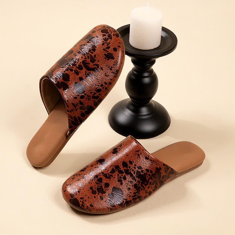 Vintage Marble Pattern Indoor Slippers - image 8