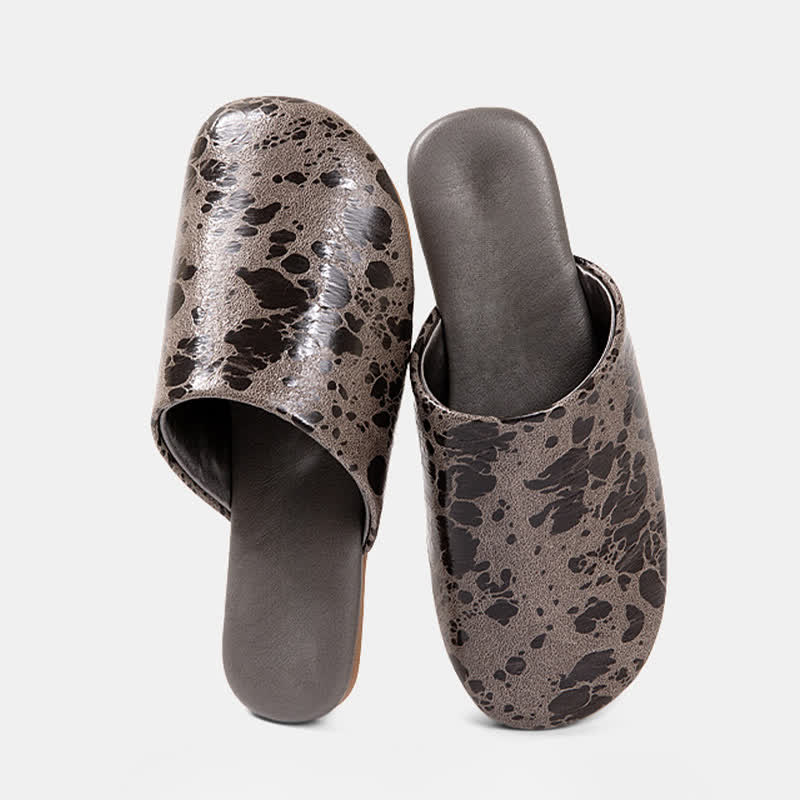 Vintage Marble Pattern Indoor Slippers - Gray - 2XL - image 10