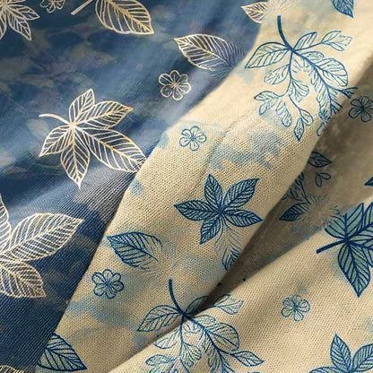 Unisex Maple Leaf Cotton Kimono Robe - image 5