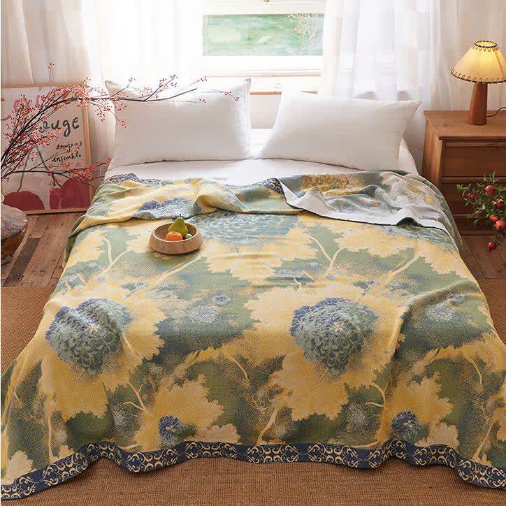 Rustic Floral Reversible Cotton Gauze Blanket - image 8