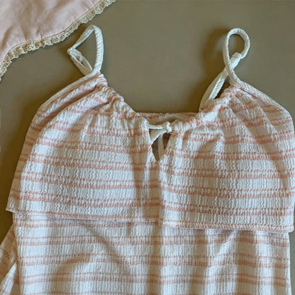Bow Front Stripe Cami & Shorts Pajama Set - image 5