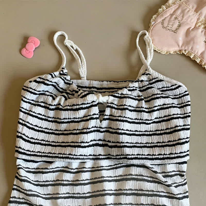 Bow Front Stripe Cami & Shorts Pajama Set - image 12