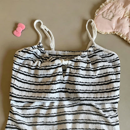 Bow Front Stripe Cami & Shorts Pajama Set - image 12