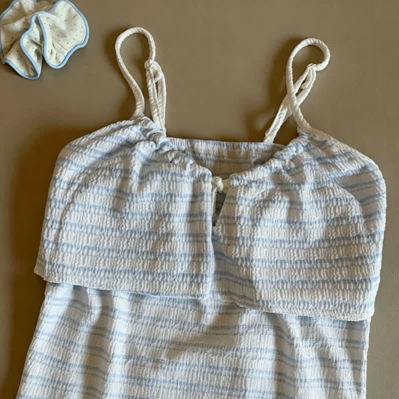 Bow Front Stripe Cami & Shorts Pajama Set - image 19