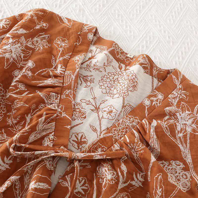 Floral Pure Cotton 3-Piece Pajama Set - image 4
