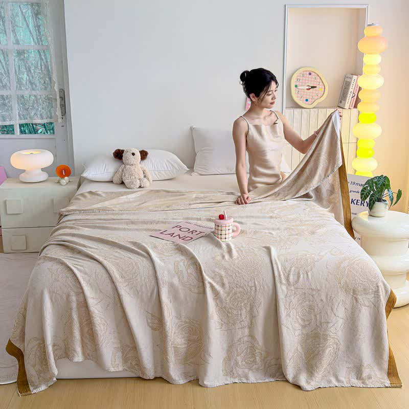 Romantic Rose Bamboo Fiber Summer Blanket - image 3