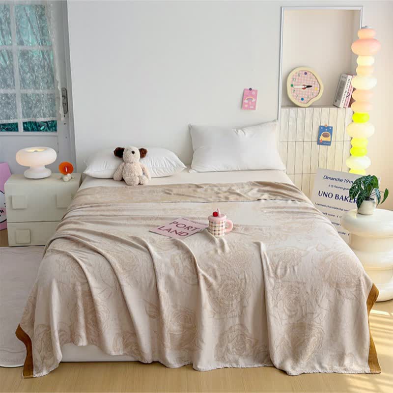 Romantic Rose Bamboo Fiber Summer Blanket - image 1