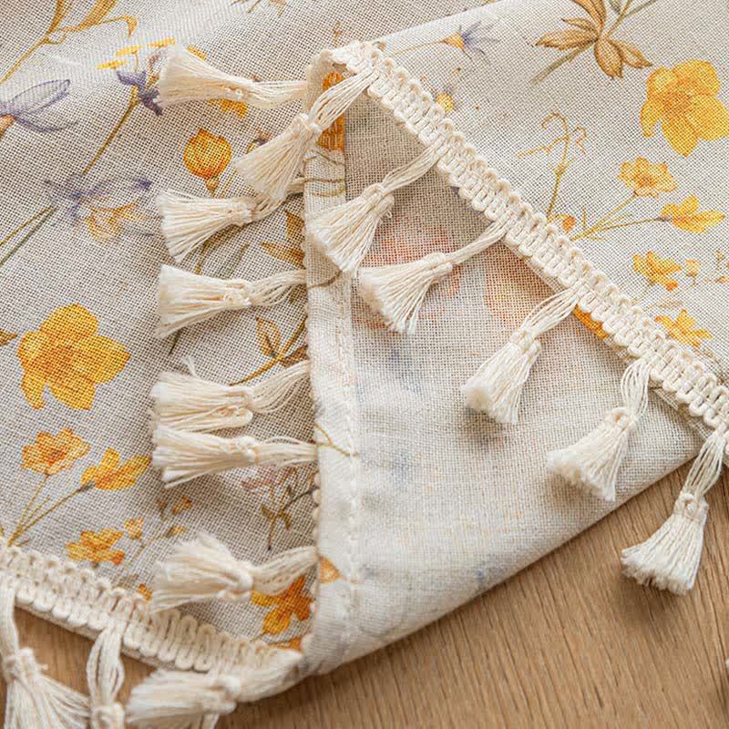 Floral Semi-Sheer Kitchen Half Curtain - image 7