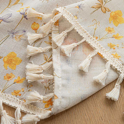 Floral Semi-Sheer Kitchen Half Curtain - image 7