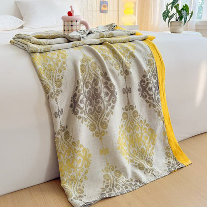 Vintage Pattern Bamboo Fiber Summer Blanket - 79"W x 90"L - image 0