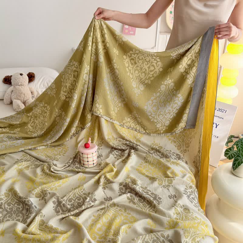 Vintage Pattern Bamboo Fiber Summer Blanket - image 5